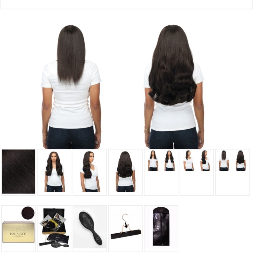 Bellami 22” 340g Boo-Gatti clip in hair extensions